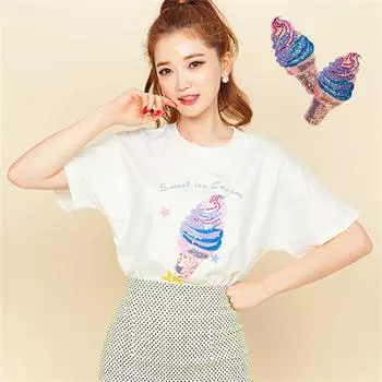 2 шт. нашивки наклейки утюг на одежду термоперенос аппликация своими руками вышитые аппликации ткань ткань блестки нашивка One Size