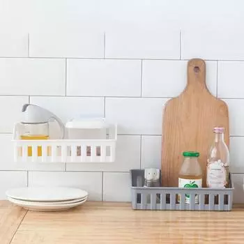 2 шт. настенная полка для ванной комнаты без перфоратора, пластиковый держатель для слива мыла для туалетных принадлежностей, шампунь для душа, многофункциональная щетка кофейный