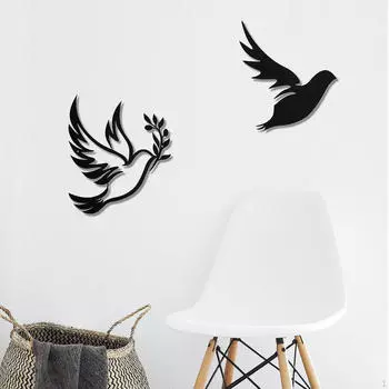 2 шт. настенное украшение в виде птицы, коллекция произведений искусства, украшение для спальни, прихожей, ремесла