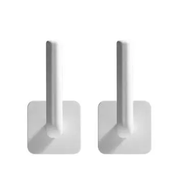 2 шт. настенные кухонные крючки для ванной комнаты с крышкой для туалетной бумаги, держатель для хранения туалетной бумаги белый