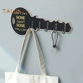 2 шт. настенные вешалки для одежды прочные несущие простые в установке современный дизайн уникальный в форме ключа настенный декор синий