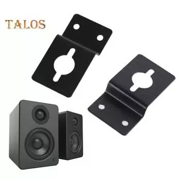 2 шт. настенных кронштейнов для динамиков, прочные кронштейны для динамиков, универсальная подвеска для динамиков для любителей музыки чёрный
