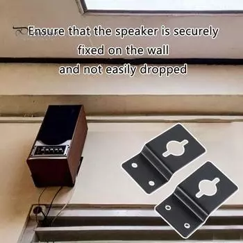 2 шт. настенных кронштейнов для динамиков, прочные кронштейны для динамиков, универсальная подвеска для динамиков для любителей музыки чёрный