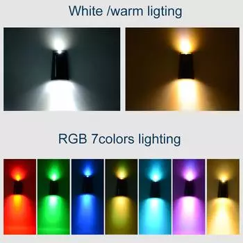 2 шт. настенных светильника на солнечных батареях, регулируемые цветные светильники, интеллектуальные индукционные светильники высокой яркости, водонепроницаемые для улицы