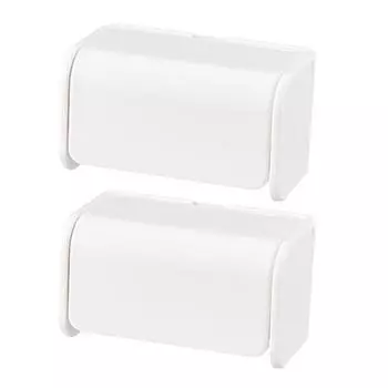 2 шт., настенный держатель для электрических зубных щеток, 2 слота, дизайн, автоматическая крышка, компактный органайзер для хранения зубных щеток белый
