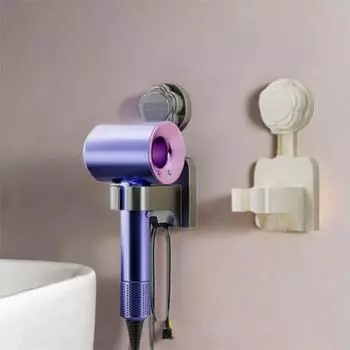 2 шт. настенный держатель для фена на присоске пластиковый кронштейн для хранения воздуходувки спальня
