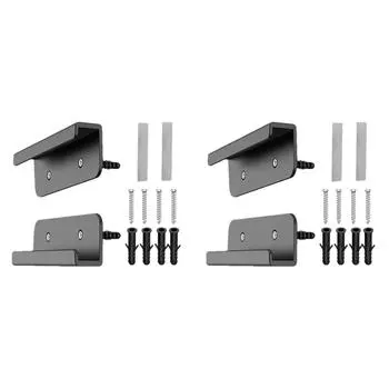 2 шт. Настенный держатель для планшета для iPad/iPhone 15 14/Samsung (черный)