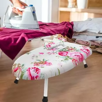 2 шт. настольная доска со съемным моющимся чехлом, термостойкая хлопковая подкладка, складная портативная противоскользящая гладильная доска для одежды розовый