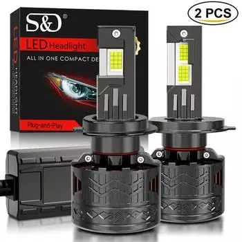 2 шт. настоящие мощные светодиодные автомобильные фары H7 H4 CANBUS лампы H1 H11 HB3 9005 HB4 9006 9012 Hir2 300 Вт H3 лампа 3 медные трубки фары для авто H1