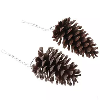 2 шт. Натуральная конусная игрушка для жевания для птиц,