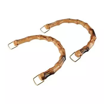 2 шт., натуральная U-образная ручка для сумки, стильные бамбуковые ручки для кошелька, золотые бамбуковые ручки, женские кошельки S-2pcs