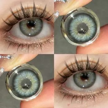 2 шт., натуральные мягкие контактные линзы для близорукости, цветные контактные линзы, 1 год использования, косметика для контактных линз 0