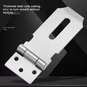 2 шт., навесной замок, защелка, замок из нержавеющей стали, засов, защелка, нержавеющая, высокопрочная, дверной замок для сарая, замок для шкафа, аксессуары для защелки 5inch серебряный