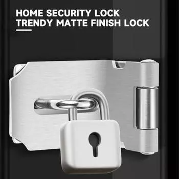 2 шт., навесной замок, защелка, замок из нержавеющей стали, засов, защелка, нержавеющая, высокопрочная, дверной замок для сарая, замок для шкафа, аксессуары для защелки 5inch серебряный