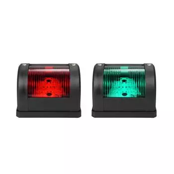 2 шт. навигационный сигнальный светильник 12 В сигнальная лампа светодиодная навигационная сигнальная лампа для морской лодки красный и чёрный