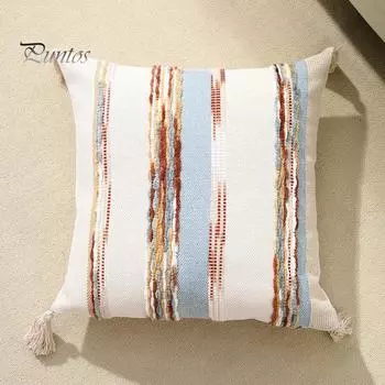 2 шт. наволочка 3D полосатый жаккард с потайной застежкой-молнией в скандинавском стиле наволочка для подушки для спальни, гостиной, дивана, украшения для вечеринки наволочка C