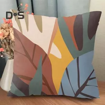 2 шт. наволочка с ботаническим принтом в европейском стиле, односторонняя печать для спальни, гостиной, дивана, подушка, декоративный подарок E