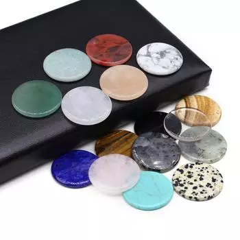 2 шт. небольшой кулон из натурального камня, бирюзовый/зеленый авантюрин, кулон для изготовления ювелирных изделий, ожерелье, браслет, серьги, аксессуары 2pcs/30mm