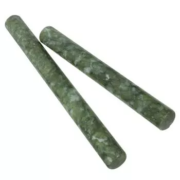 2 шт. нефритовая скалка для раскатывания теста, обертка для пельменей, кухонная скалка, французская скалка, бытовая скалка 26.00X2.50X2.50CM зелёный