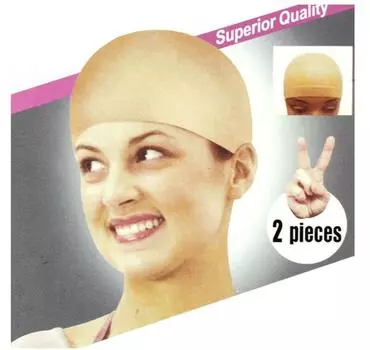 2 шт. нейлоновый лысый парик, шапка для волос, подкладка для чулок, снуд, эластичная сетка, бежевого цвета