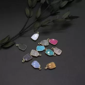 2 шт. Необычный кулон из натурального камня опал/агаты, небольшой кулон для изготовления ювелирных изделий, ожерелье, серьги, браслет, аксессуар 12x18mm