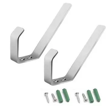 2 шт., нержавеющая сталь, крючок для шлема мотоцикла, стойка для дома, багажа, куртки, настенное крепление, держатель для шлема мотоцикла, крючок, подставка для дисплея серебряный