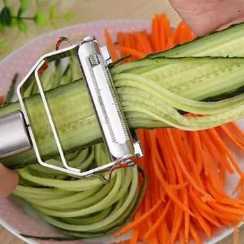 2 шт. Нержавеющая сталь Многофункциональная терка для фруктов и картофеля Овощечистка Кухонные принадлежности