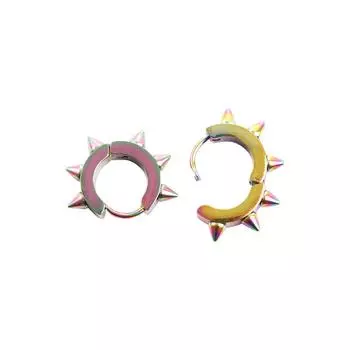 2 шт. Нержавеющая сталь модные заклепки черные геометрические серьги-кольца аксессуары серьги-гвоздики ювелирные изделия