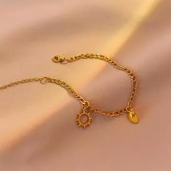 2 шт. Нержавеющая сталь невыцветающая хип-хоп цепочка на руку магнит любовь солнце луна браслет для пары подруги простые украшения на руку