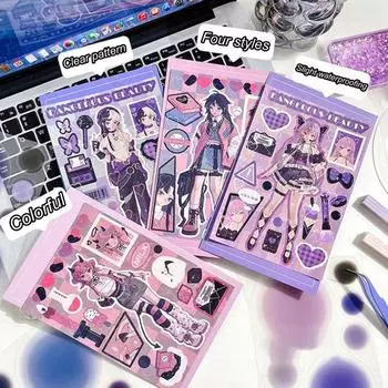 2 шт. нежная аниме-стикер устойчивая к выцветанию DIY долговечная ручная учетная запись журнал альбом мультяшные канцелярские принадлежности C