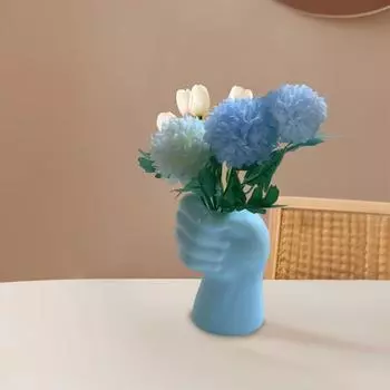 2 шт. Нежная ваза в виде человеческого тела, декоративная пластиковая ваза, простая ваза для протеза руки, для цветов на открытом воздухе белый