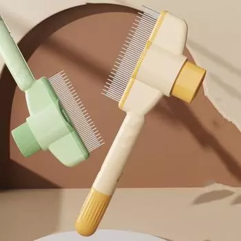 2 шт., нежные и эффективные щетки для ухода за домашними животными, кнопка очистки одним нажатием, средство для удаления шерсти у кошек и собак 2Pcs Yellow