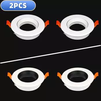 2 шт. низкая цена GU10 круглый квадратный пластиковый регулируемый антибликовый встраиваемый точечный светильник MR16Downlight монтажная рамка для точечного светильника