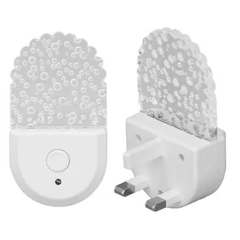 2 шт. Ночник с изменением цвета, подключаемый RGB светодиодный ночник с датчиком освещенности для спальни и ванной комнаты