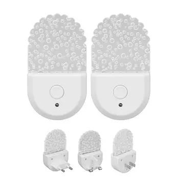 2 шт. Ночник с изменением цвета, подключаемый RGB светодиодный ночник с датчиком освещенности для спальни и ванной комнаты US Plug 110V