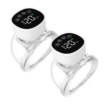 2 шт. носимый электрический молокоотсос Hands Free бесшумный невидимый молокоотсос 3 режима 9 уровней всасывания емкость 180 мл