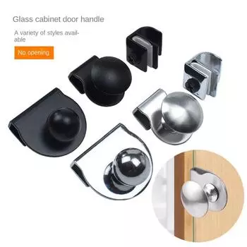 2 шт. новая металлическая ручка для стеклянной двери без сверления фурнитура дверные зажимы сменная ручка стеклянный зажим для стеклянной двери Style 3 серебряный