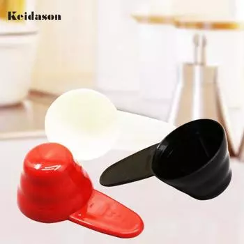 2 шт. новая высокопрочная пластиковая ложка для выпечки, весы, дизайн, портативная ложка для кофе для кухни чёрный