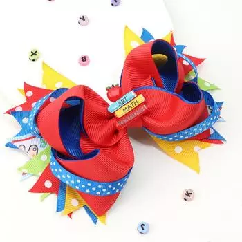 2 шт. Новые буквы Детская заколка для волос Цветной карандаш Бант Аксессуары для волос Студенческий сезон Платье Головной убор Зажим для волос Подарок Size fits all