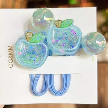 2 шт. новые милые фруктовые клубничные принцессы головные уборы детские эластичные резинки для волос детские веревки для волос аксессуары для волос для девочек