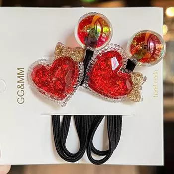 2 шт. новые милые красные бабочки для девочек эластичные резинки для волос аксессуары для волос детские резинки для волос детские головные уборы