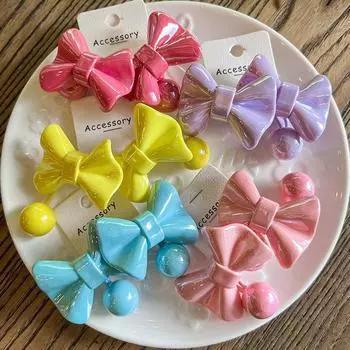 2 шт., новые милые однотонные банты для волос принцессы, детские эластичные резинки для волос, детские веревки для волос, аксессуары для волос для девочек розовый