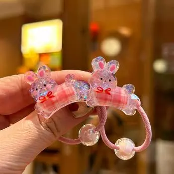 2 шт. Новые милые резинки для волос с леопардовым принтом для девочек-собак, эластичные, аксессуары для волос, детские резинки для волос, детские головные уборы