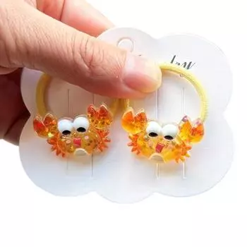 2 шт. Новые милые резинки для волос с морскими животными для девочек, эластичные, аксессуары для волос, детские резинки для волос, детские головные уборы