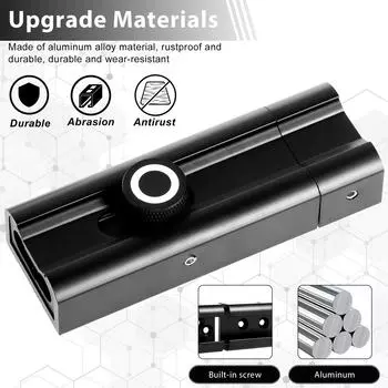 2 шт. Новый дверной замок с защелкой из алюминиевого сплава, задвижка с защелкой, защелка без ключа, раздвижной дверной замок со светящейся кнопкой