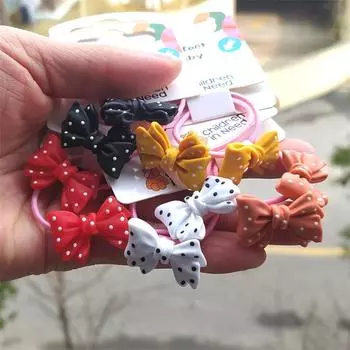 2 шт., новый милый мультяшный головной убор принцессы с бантом, детские эластичные ленты для волос, детские резинки для волос, веревки, аксессуары для девочек, детский головной убор Orange