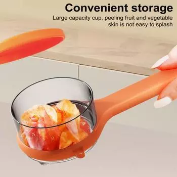 2 шт. Нож для чистки овощей и фруктов с ящиком для хранения, овощечистка с контейнером, эргономичная ручка, овощечистка для домашней кухни 2pcs