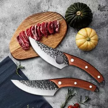 2 шт. нож для мясника, кованый нож для обвалки, нож для мяса, кухонный нож из нержавеющей стали A with cover