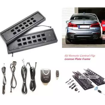 2 шт. обновленный пульт дистанционного управления ЕС, откидная выдвижная рамка номерного знака, замена номера автомобиля, поворотные жалюзи, номерной знак