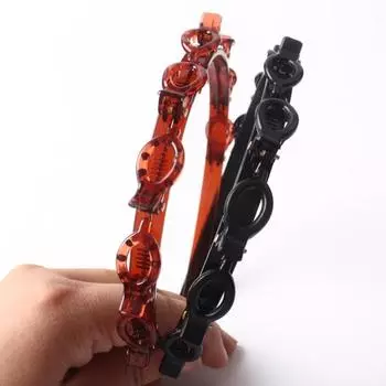 2 шт. обруч для волос, двухслойный полый плетеный дизайн, повязка на голову с зажимами, инструмент для укладки челки, плетеная повязка на голову с зажимом чёрный